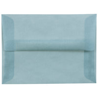 JAM Paper A6 Invitation Envelopes, 4.75 x 6.5, Ocean Blue Translucent Vellum, 250 Pack (PACV652H)-Ocean blue translucent envelope