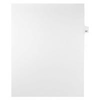 Mark Maker Legal Exhibit Index Tab White Single Tabs, 1/25th Cut, Letter Size, No Holes, Number 107, 25 Pack-White Single Tabs, 1/25th Cut