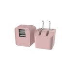 Basic Tech Dual USB Wall Charger - Pink-Overcharge Protection