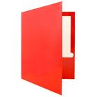 JAM Paper Glossy Two Pocket Presentation Folders, Red, 100 Pack (385GREB)-Finish: glossy