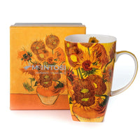 McIntosh Van Gogh Sunflowers Mug with Gift Box - 19.60oz-It has a unique shape that is ideal for showcasing beautiful art