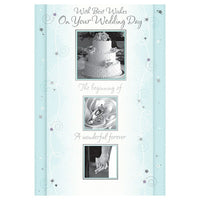 Rosedale 5-1/2" x 8" With Best Wishes On Your Wedding Day Greeting Cards And Envelopes, 12 Pack (18020)-Printed on premium uncoated card stock