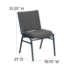 Flash Furniture HERCULES Series Heavy Duty Stack Chair - Grey-CA117 Fire Retardant Foam