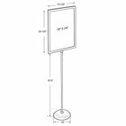 Azar Displays Double Sided Frame Floor Display, 24" x 18" (300288)-Weighted Base Keeps Stand Stable & Upright