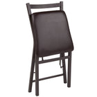 Flash Furniture HERCULES Brown Folding Ladder Back Metal Chair with Brown Vinyl Seat-CA117 Fire Retardant Foam