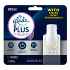 Glade PlugIns Scented Oil Plus Air Freshener Starter Kit - Tranquil Lavender and Aloe -The only smart plug-in designed with smart light technology for minimum waste of electricity and fragrance