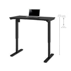 Bestar 24" x 48" Electric Height Adjustable Table, Black, (65857-18)-Durable 1" commercial grade work surface with melamine finish that resists scratches, stains and burns.
