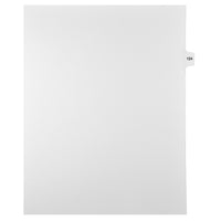 Mark Maker Legal Tabs - Letter Size - White - 1/15th cut - 25 tabs per package - 5 packages Pack - Number 124-White Single Tabs