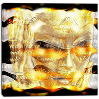 Designart Golden Goddess Street Art Canvas Artwork, (PT3641-30-30)-Print