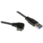 StarTech Slim Micro-USB 3.0 Cable, M/M, Right-Angle Micro USB, 2m (6ft)-Position your USB 3.0 devices as needed throughout your workspace