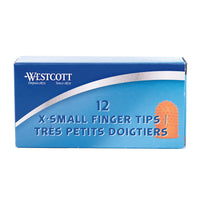 Westcott Heavy Duty Non-Ventilated Fingertip - X-Small - 12 Pack-Classic style rubber finger tips