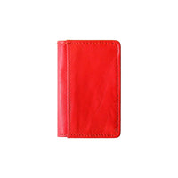 Ashlin Francois RFID Blocking Business Card Holder, Red-Main gusetted pocket can hold up to 60 business cards.