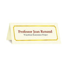 St. James Classic Place Cards - 1-3/4 x 4-1/4" - Laser/Inkjet Printable - Ivory - Gold Foil - 60 Pack-Premium 65 lb cover paper, classic gold foil