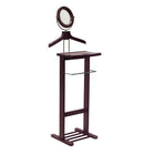 Winsome Valet Stand, Espresso-Features a trouser rack for pants, a tray for jewelry, keys or a wallet.