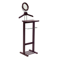Winsome Valet Stand, Espresso-Features a trouser rack for pants, a tray for jewelry, keys or a wallet.