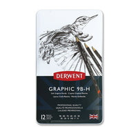 Derwent Graphic Pencils 20 Degree Soft Tin - 12 Pack-A good graphite drawing starts with a good graphite pencil!