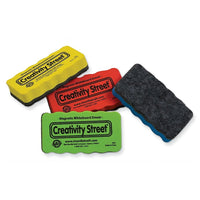 Pacon Corporation Magnetic Erasers, 4.25" x 2.25", Assorted, 12 Pack-Magnetic whiteboard erasers