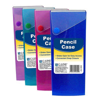C-Line Slider Pencil Case, Assorted Colours, 24 Pack(CLI05600)-Pencil Case