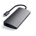 Satechi Type-C V2 w/ Ethernet Multi-Port Adapter 4K - Space Grey-4.13" H x 2" W x 0.63" W