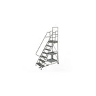 Tri-Arc Stock Picking Rolling Ladder, 24" x 70", 7 Step, Perforated (KDSP107246)-Frame Material: Steel