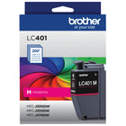 Brother Genuine LC401M Standard Yield Magenta Ink Cartridge-200 page yield