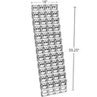 Azar Displays 38" x 19" 48-Pocket Tri-Fold Crystal Styrene Modular Wall Mount Display (252327)-Add components to mount onto slatwall
