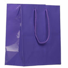 JAM Paper Glossy Gift Bags with Rope Handles - Medium - 8" x 10" - Purple - 3 Pack-Color: Purple Glossy: Make your gift stand out with shiny colourful gift bags.