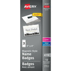 Avery Magnetic Style Badge Kit, 12 Pack-Reusable, pocket-style vinyl holders creates a professional appearance for events