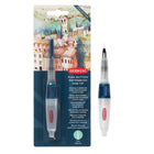Derwent Push Button Waterbrush - Fine Tip-Ideal for use with watersoluble paints and pencils