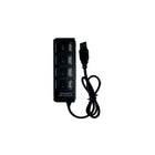 MMNOX UH041 4-Port 2.0 USB Hub with Switch, Black-4-port USB hub