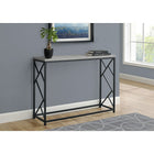 Monarch Specialties 3532 Accent Table - 44"L/Grey/Black Metal Hall Console-Product Dimensions: 32"H x 44"W x 13.75"D