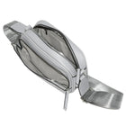 Nicci Crossbody with Front Flap - Light Grey-Top zipper closure