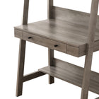Homenations Barrington Ladder Desk with Hutch-Two top fixed shelfs for added storage