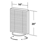 Azar Displays 20" x 16" Pegboard Counter Unit, Black Solid (700500-BLK)-Black solid