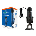 Logitech Blue Yeti USB Condenser Microphone - Blackout-Four pickup patterns: Flexible cardioid, omni, bidirectional, and stereo pickup patterns allow you to record in ways that would normally require multiple mics, for vocals, instruments and podcasts