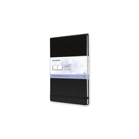 Moleskine Art Plus Watercolour A4 Hard Cover Album - 8.5" x 11.75" - Black-Stands up to eraser use and can handle large amounts of water on both sides of the page