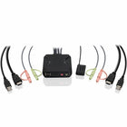 Commutateur KVM audio USB IOGEAR 2 ports 4K HDMI (GCS92HU)-Alimenté par bus, aucun adaptateur d’alimentation externe requis
