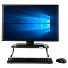 Allsop Metal Art Jr. Monitor Stand with 14" Wide Platform, Pearl Black (30165)-Unique design allows for your keyboard to slide underneath the platform, keeping it out of the way when not in use
