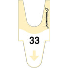 Meto Turn-O-Matic T90 2-Digit Tickets, Yellow, 6 Pack (9486023)-T90 Replenishment tickets for Meto Turn-O-Matic system