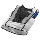 TechNiche HYPERKEWL Evaporative Cooling Vest, Ultra, Blue, Medium-Pull Over with mesh ventilation, scoop neck and side zipper