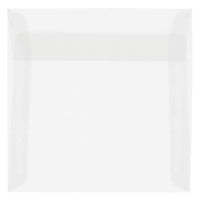 JAM Paper 8 x 8 Square Envelopes, Clear Translucent Vellum, 1000 Pack (51287B)-Clear
