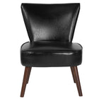 Flash Furniture HERCULES Holloway Series Black LeatherSoft Retro Chair - 2 Pack-Set of 2 Accent Side Chairs