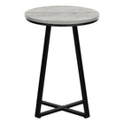 Monarch Specialties 2176 Accent Table - 22"H/Grey/Black Metal-Warranty: 1 Year limited for parts