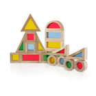 Guidecraft Jr. Rainbow Blocks (G3082)-Smooth hardwood frames with inset, colourful, transparent acrylic windows are ideal for colour exploration and light table fun