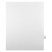 Mark Maker Legal Exhibit Index Tab White Single Tabs, 1/25th Cut, Letter Size, No Holes, Number 119, 25 Pack-White Single Tabs, 1/25th Cut