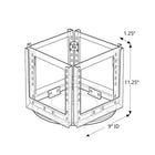 Azar Displays 11.5" x 9" Letter Size 4-Pocket Revolving Modular Crystal Styrene Brochure Holder (252321)-4-pocket letter size holder