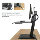 North Bayou 22"-32" Desktop Sit-Stand Workstation - ST15-Material: Aluminum Alloy