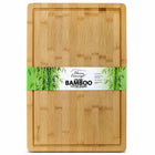 Heim Concept Premium Bamboo Large Cutting Board and Serving Tray Drip Groove-Brown, Bamboo
