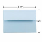 JAM Paper A7 Invitation Envelopes, 5.25 x 7.25, Brite Hue Baby Blue Recycled, 250 Pack (155628H)-Paper Weight: 28 lbs.