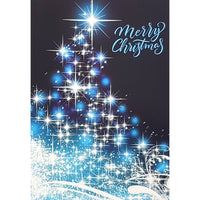 Mill Brook Studio "Merry Christmas" Blue Greeting Cards with Envelopes - 5-3/8" x 7-3/4" - 18 Pack-Greeting Cards